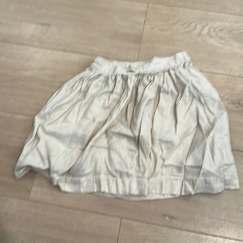 h&m girls linen skirt beige 7/8Y
